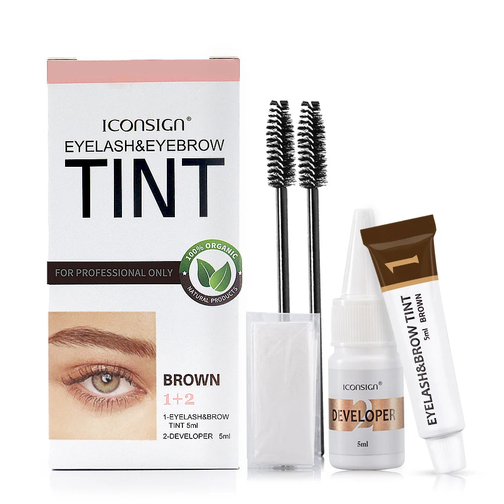 ICONSIGN Eyelash Eyebrow Dye Tint Kit Brow Enhancer Mascara Lift Tinting Tattoo Eyes Makeup