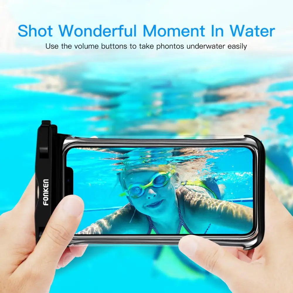 Full View Waterproof Case for Phone Underwater Snow Rainforest Transparent Dry Bag Swimming Pouch Big Mobile Phone Covers