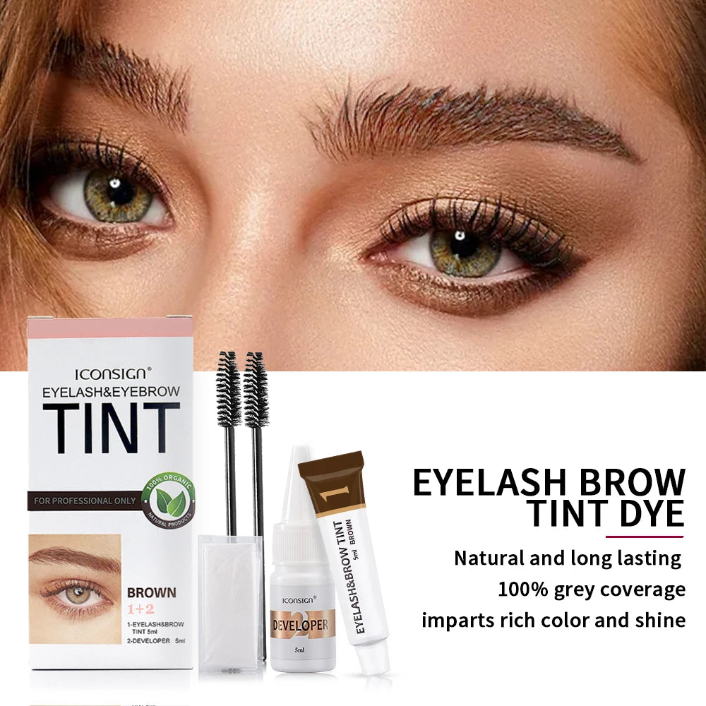 ICONSIGN Eyelash Eyebrow Dye Tint Kit Brow Enhancer Mascara Lift Tinting Tattoo Eyes Makeup