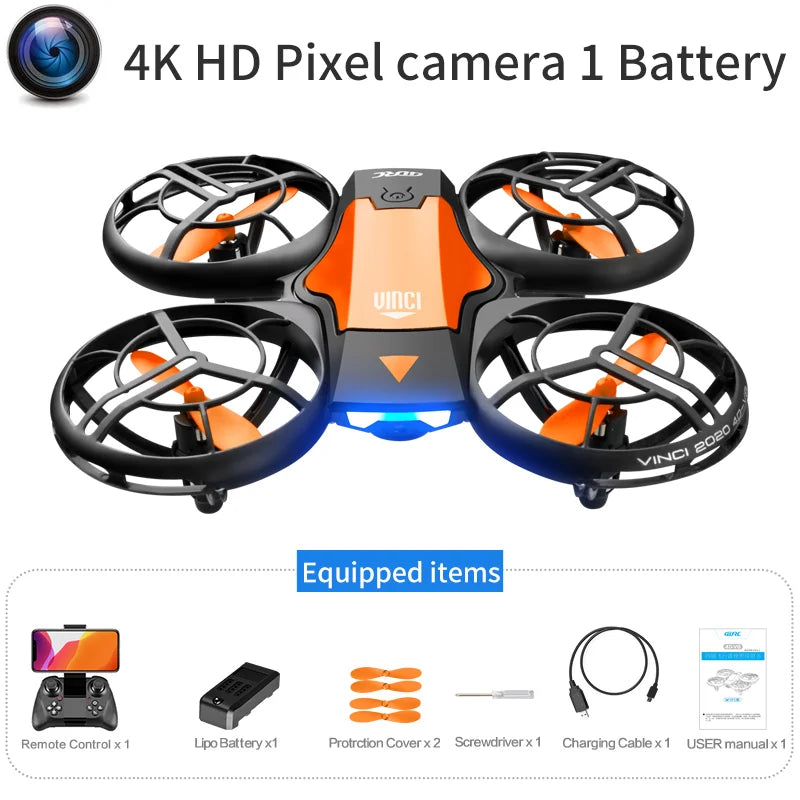 V8 New Mini Drone 4k profession HD 1080P Wide Angle Camera