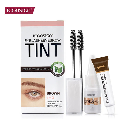 ICONSIGN Eyelash Eyebrow Dye Tint Kit Brow Enhancer Mascara Lift Tinting Tattoo Eyes Makeup