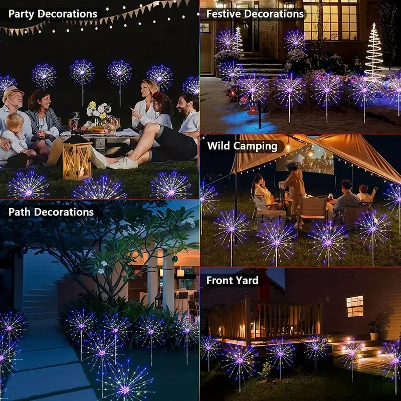 NEW Garedn Solar Fireworks Lights