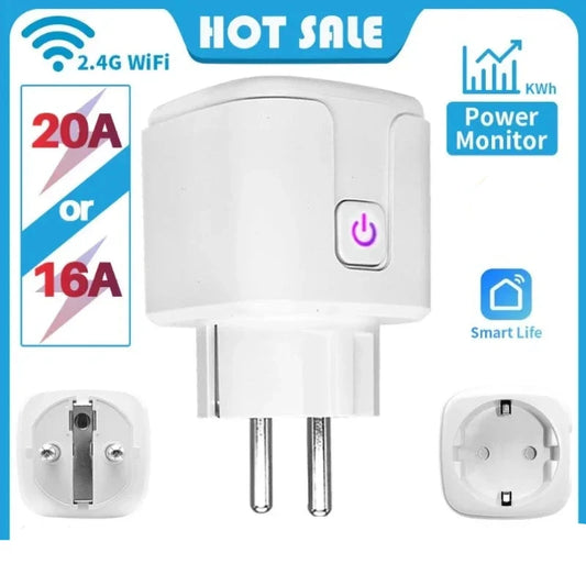 WiFi Smart Plug 16A/20A EU Power Monitor Switch