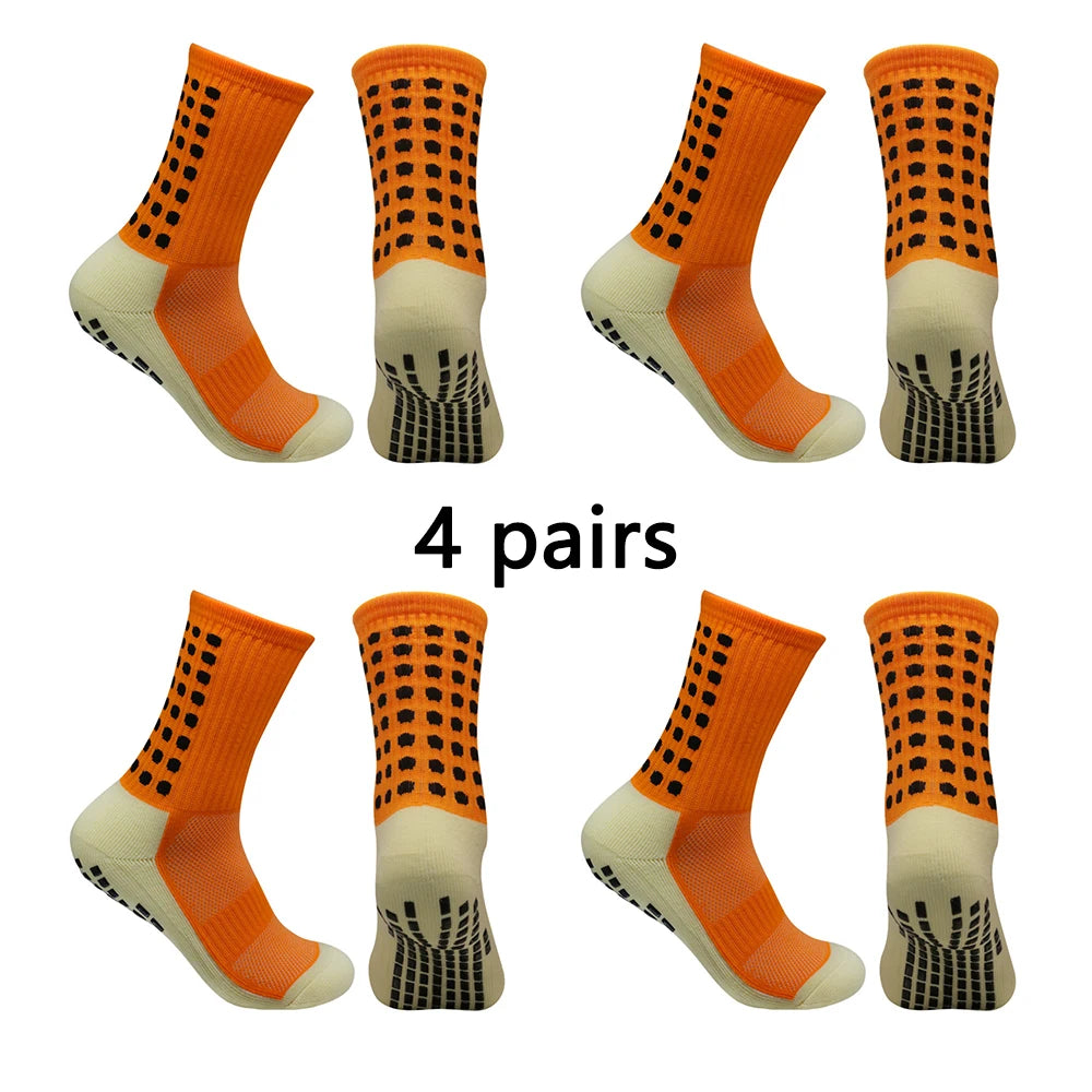 4 pairs of men's soccer socks non pad football basketball socks