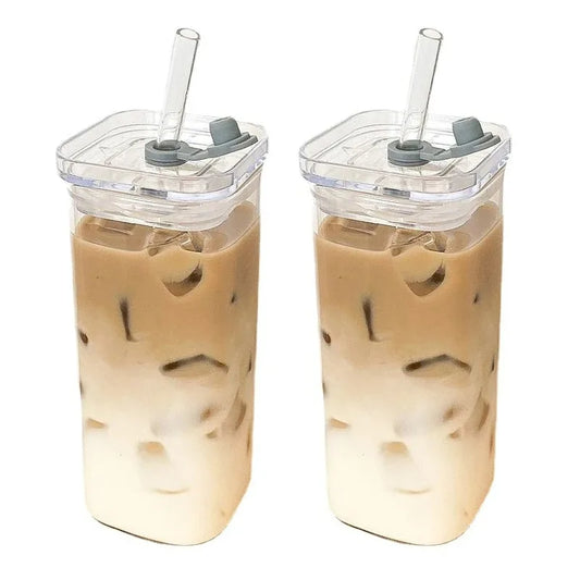 Square Heat Resistant Coffee Glass Cup