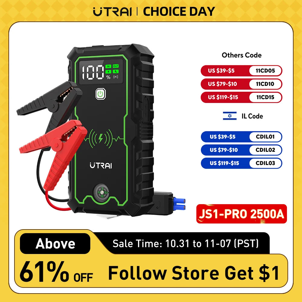 Power Bank  2500A Jump Starter