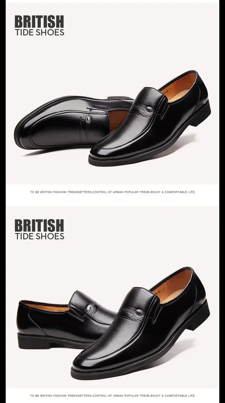 Leather Men Formal Shoes Luxury Brand