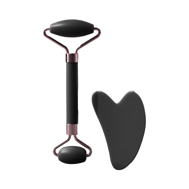 Face And Neck Massager Resin Roller Beauty Scraping Double-ended Massage Stick To Unblock And Relax