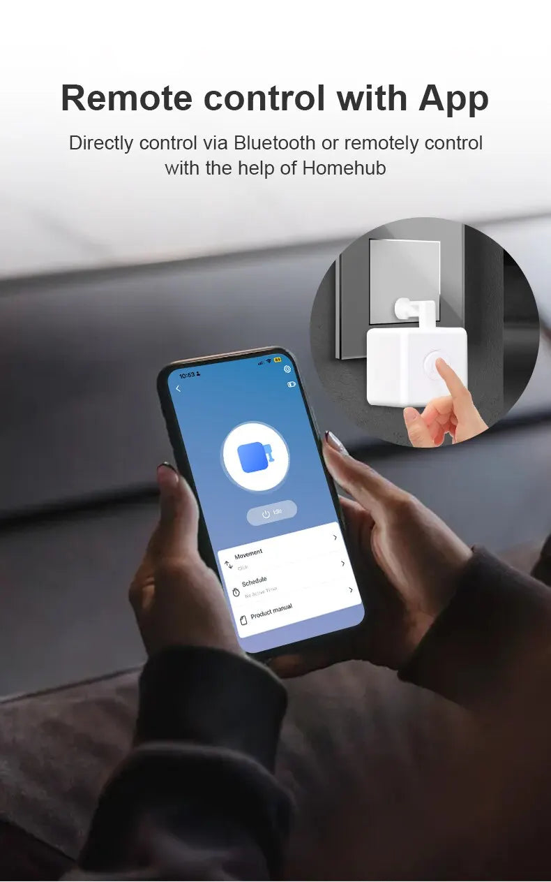 Bluetooth Fingerbot Plus Robot Button Pusher Switch Bot Smart Home