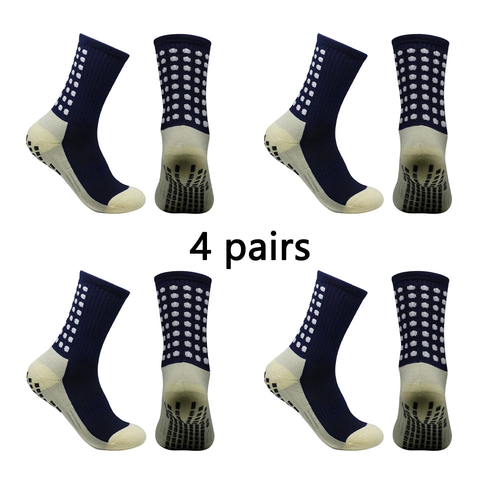 4 pairs of men's soccer socks non pad football basketball socks