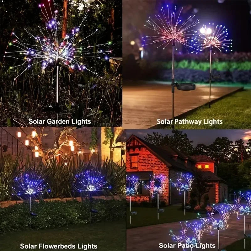 NEW Garedn Solar Fireworks Lights