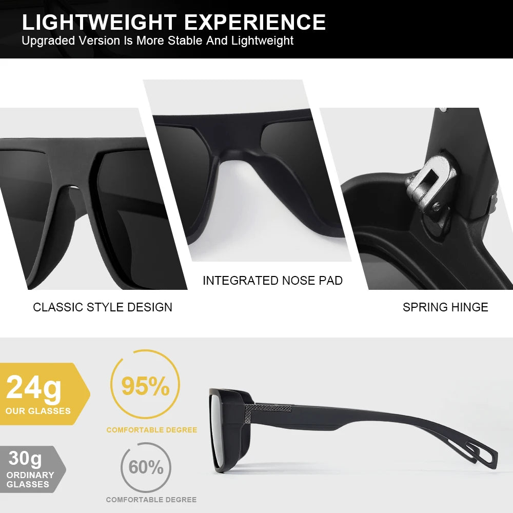 Classic Square Polarized Sunglasses for Men Women Fashion Sports Sunglasses