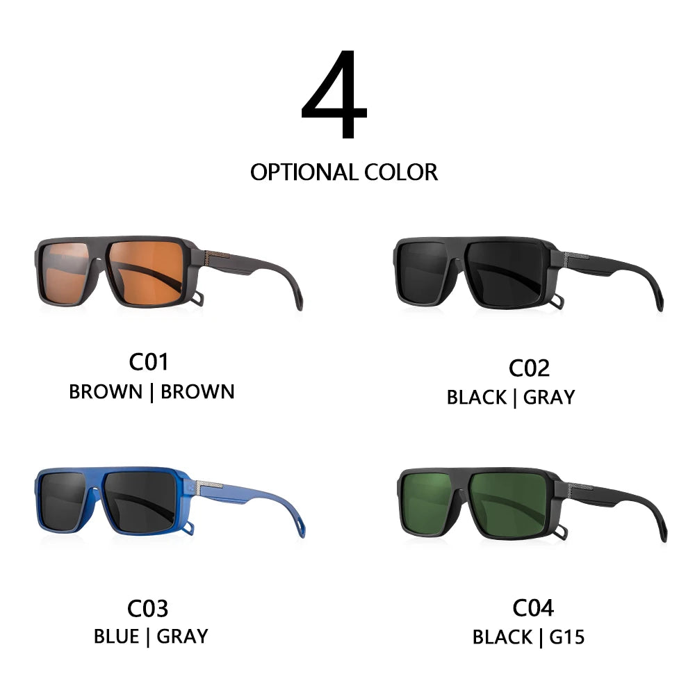 Classic Square Polarized Sunglasses for Men Women Fashion Sports Sunglasses