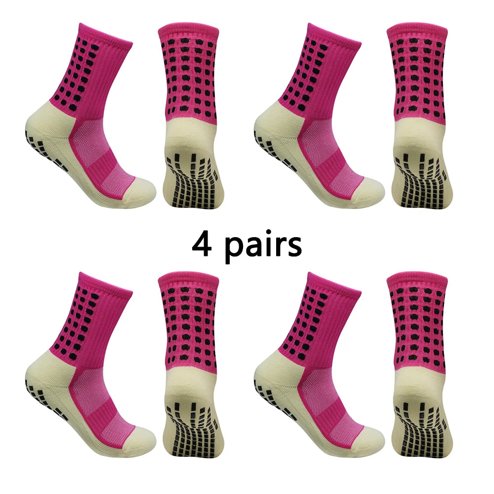 4 pairs of men's soccer socks non pad football basketball socks