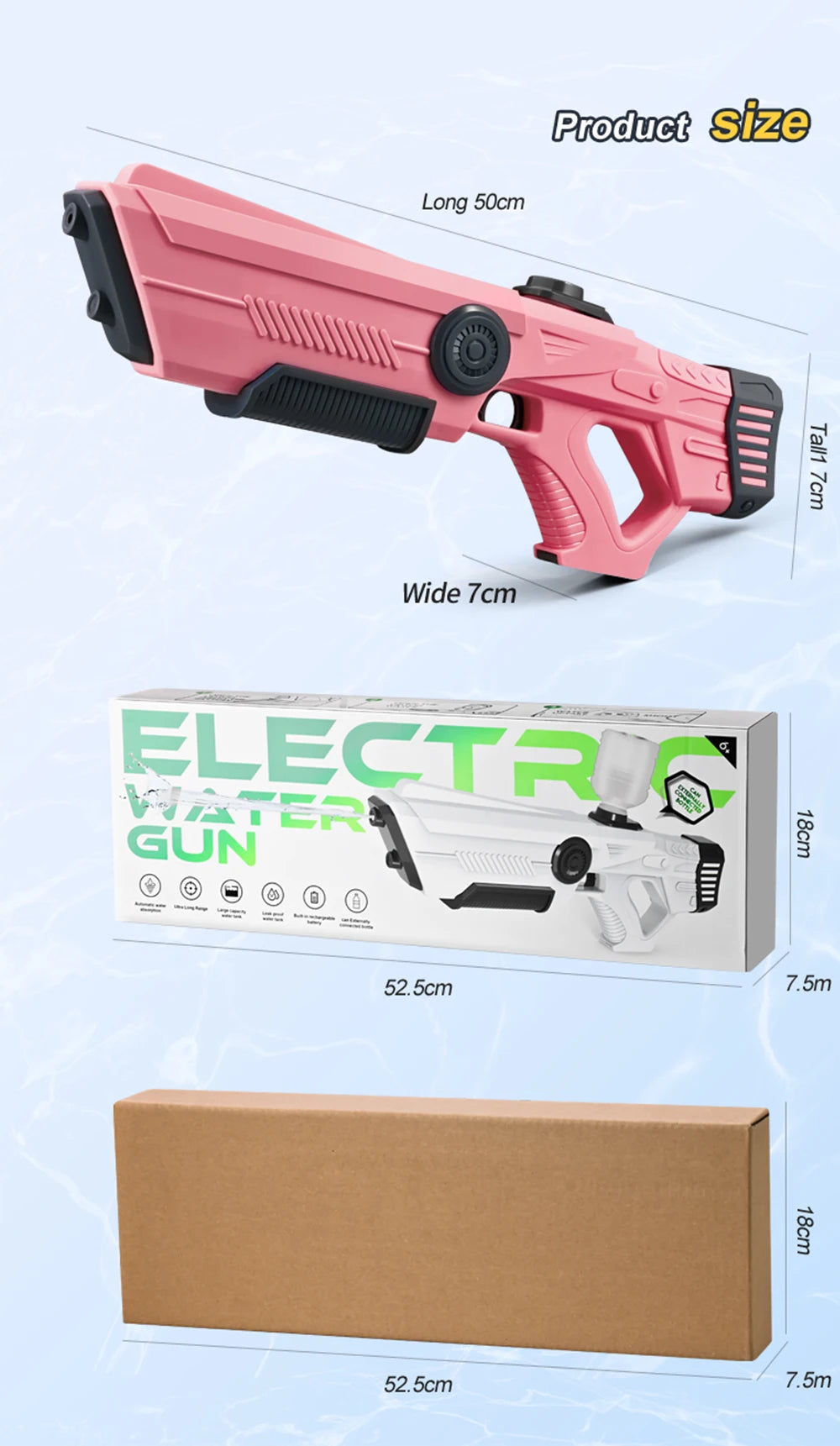 10m Range Electric Water Gun