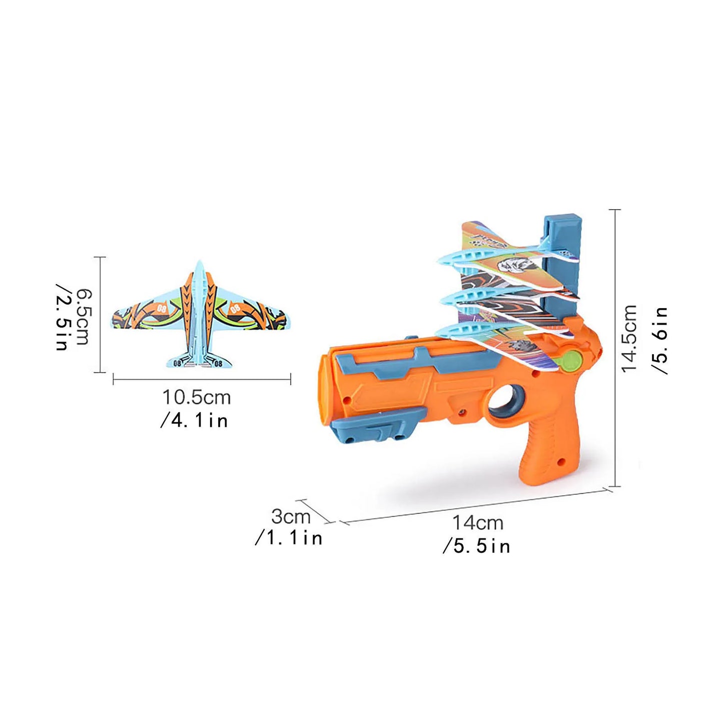 Airplane Launcher Bubble Catapult With 6 Small Plane Toy