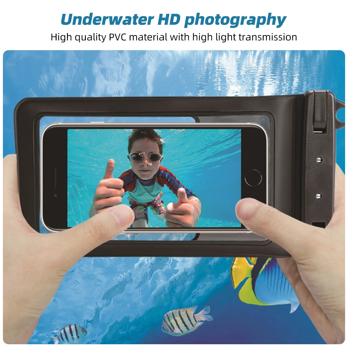 Full View Waterproof Case for Phone Underwater Snow Rainforest Transparent Dry Bag Swimming Pouch Big Mobile Phone Covers