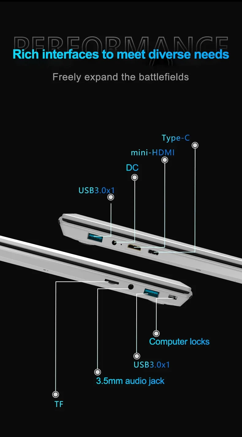 New 16" Inch 4K Laptop, 120 Hz ultra-clear screen, Windows 11 Pro Portable PC Gaming notebooks 32GB 2TB fingerprint unlock