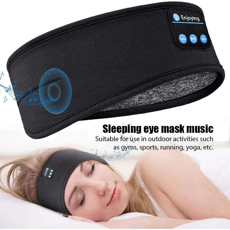 Bluetooth Sports Sleeping Headband Elastic  Eye Mask