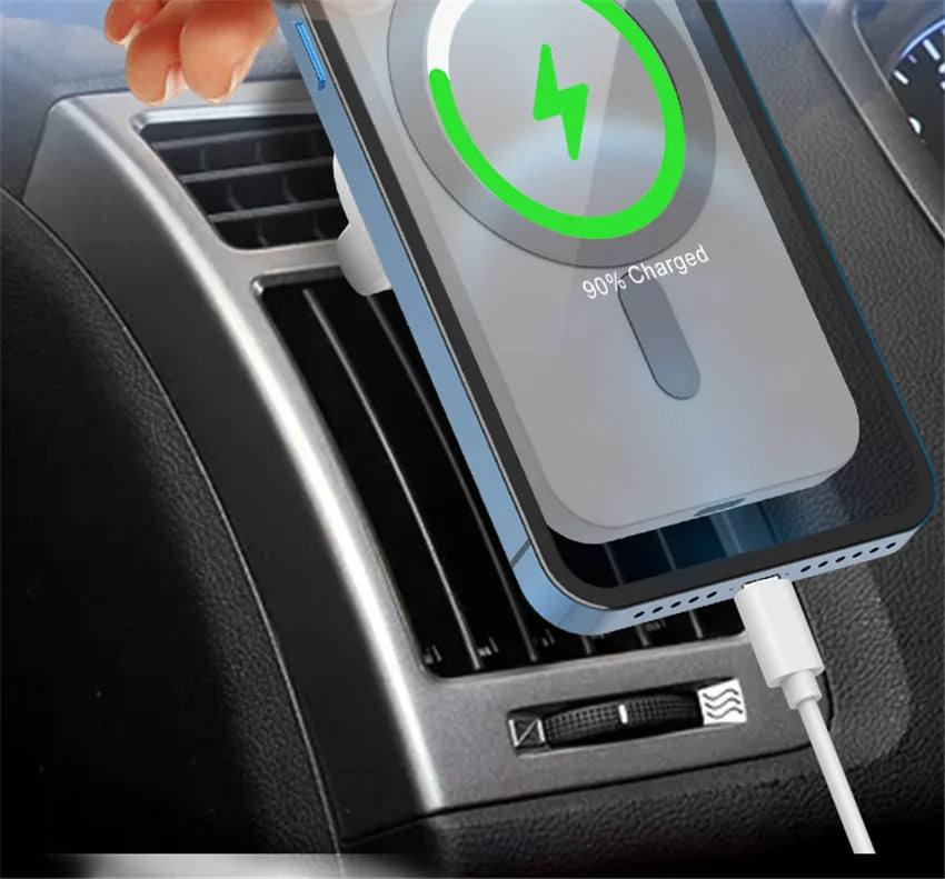 Car Phone Holder Wireless Charger Car Mount Magnetic Car Chargers Wireless For iPhone 11 12 13 14 Pro Max XR XS Xiaomi Samsung