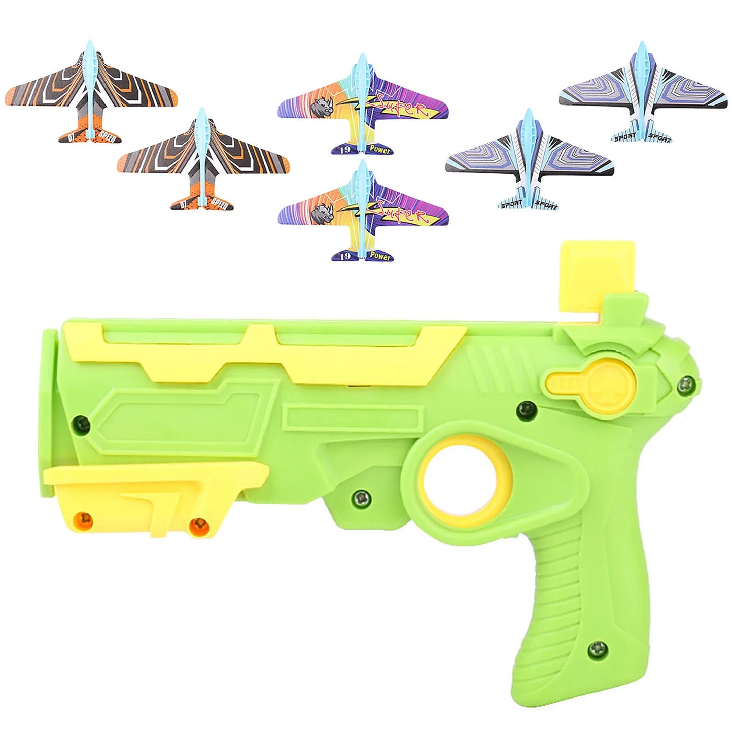 Airplane Launcher Bubble Catapult With 6 Small Plane Toy