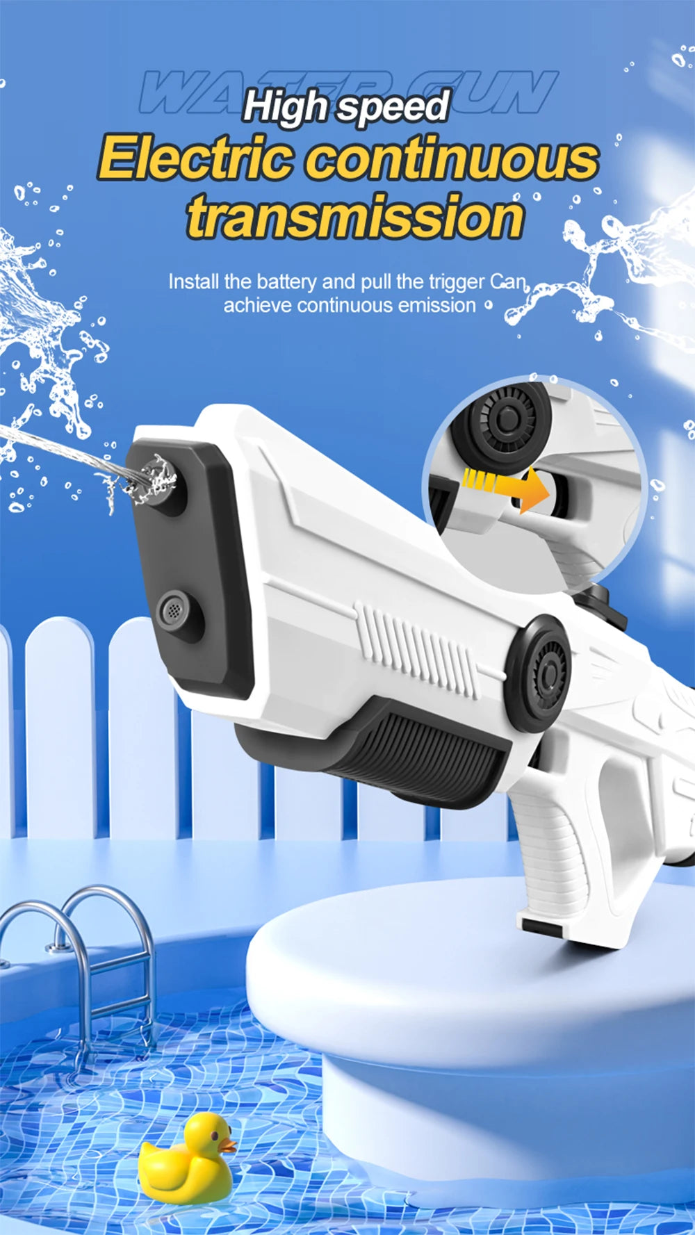 10m Range Electric Water Gun