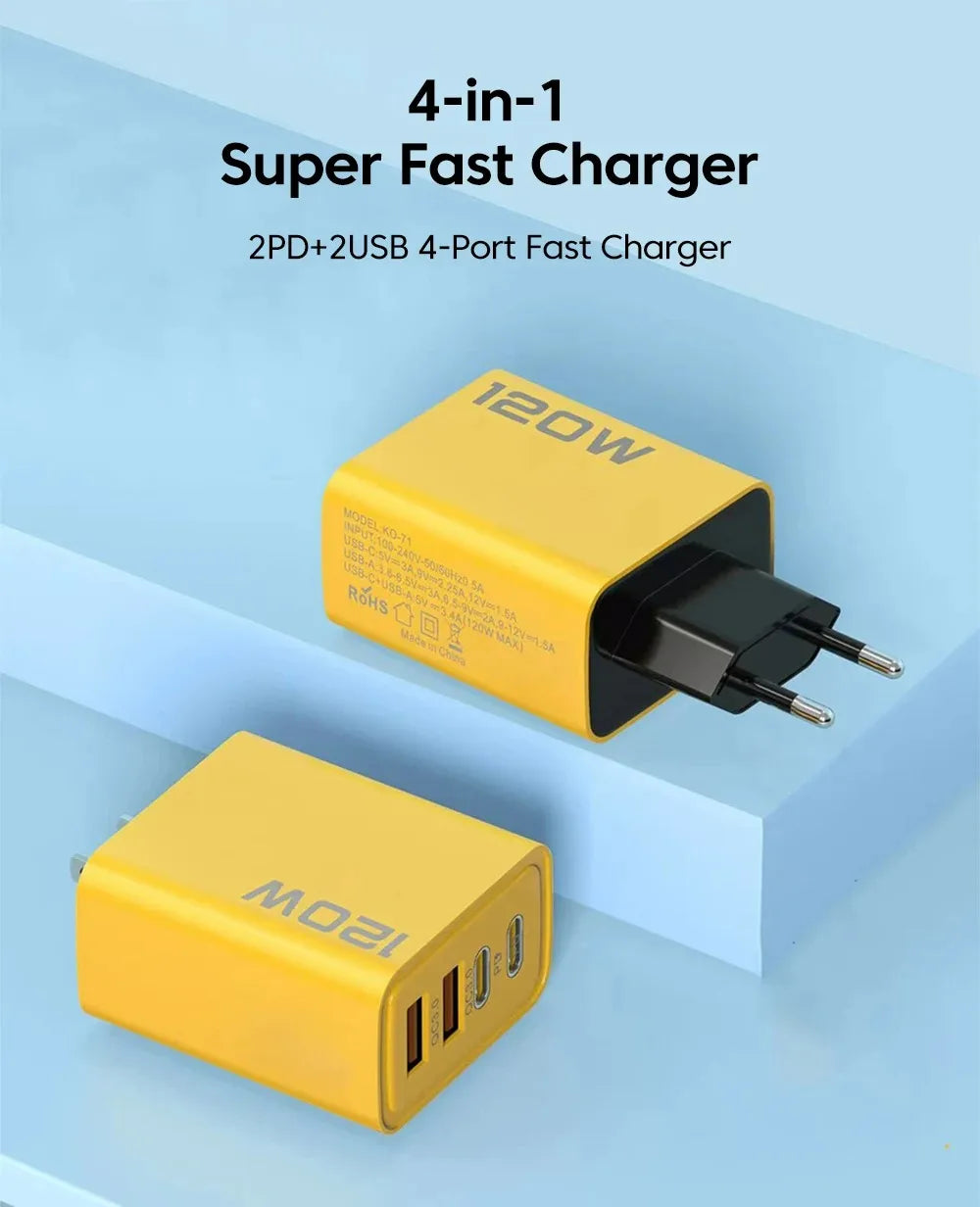 4 Ports USB C Fast Charger