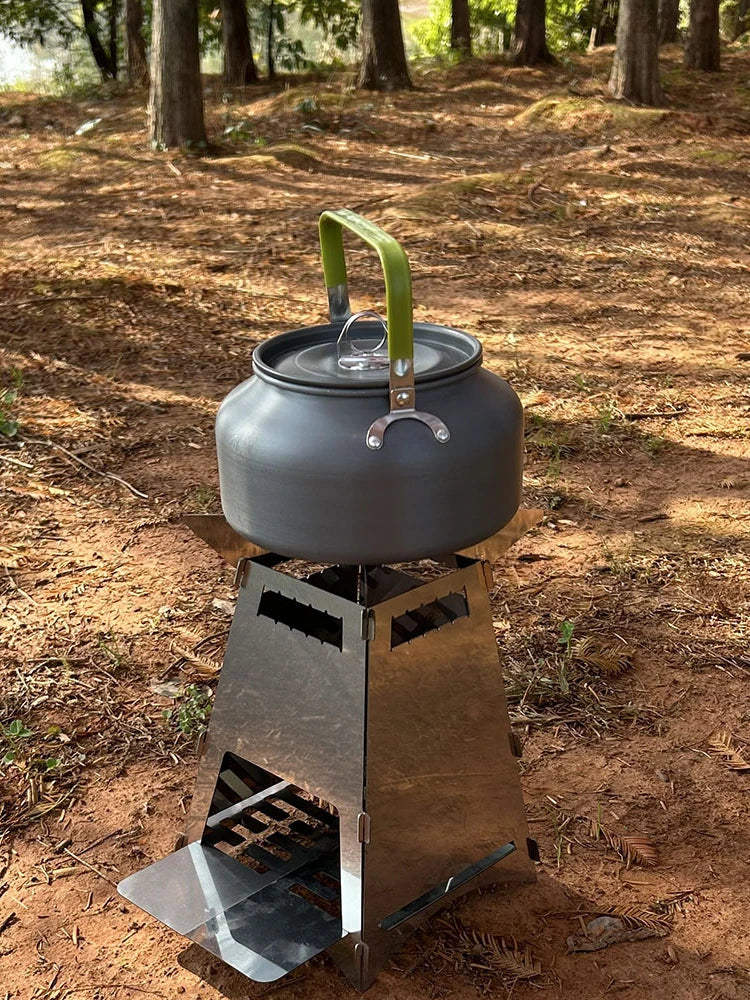 Mini Folding Stove Stainless Steel Wood