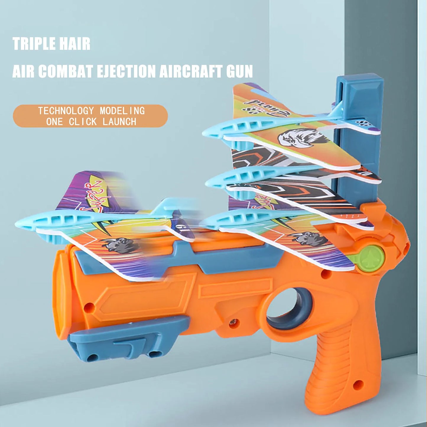 Airplane Launcher Bubble Catapult With 6 Small Plane Toy