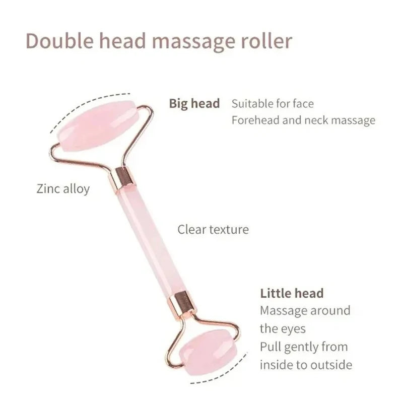 Face And Neck Massager Resin Roller Beauty Scraping Double-ended Massage Stick To Unblock And Relax