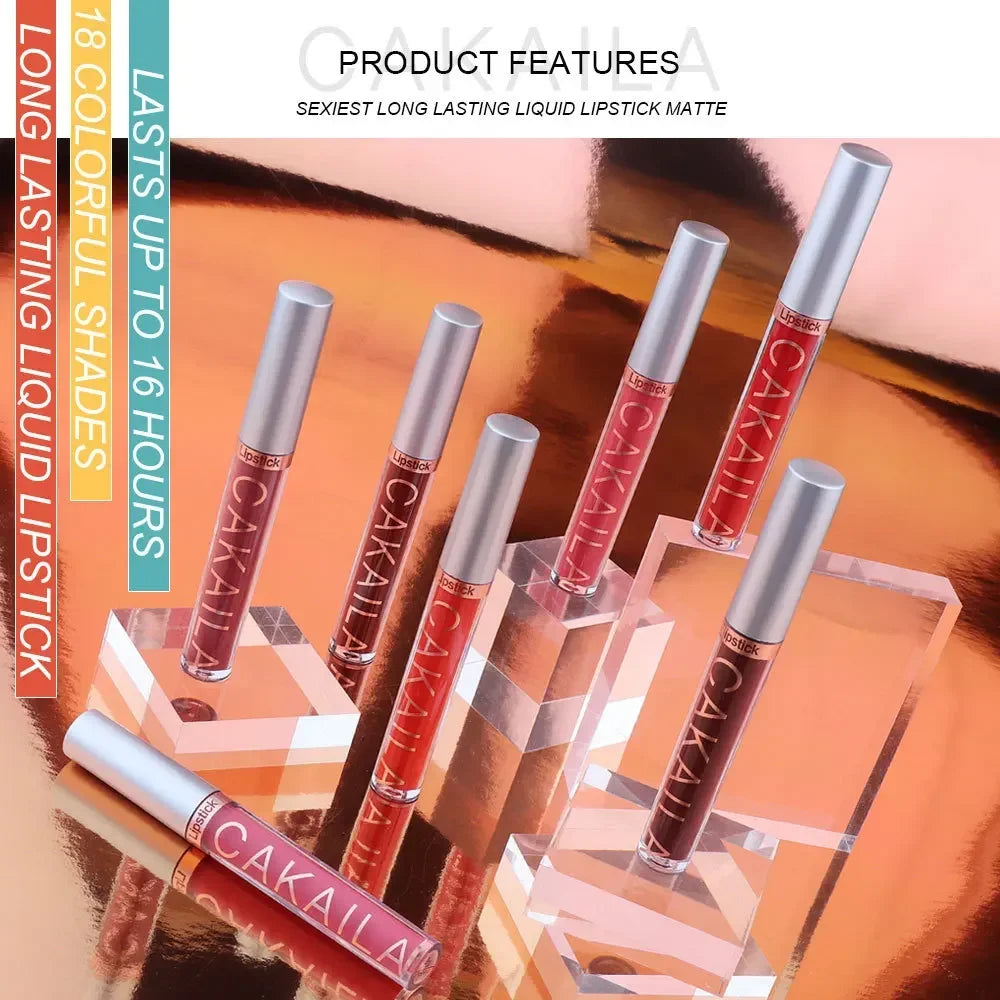 Colors Matte Lipgloss Wholesale Cheap Liquid Lipstick Makeup Lip Color Batom Long Lasting Sexy Red Pink Nude Lip Gloss Bulk