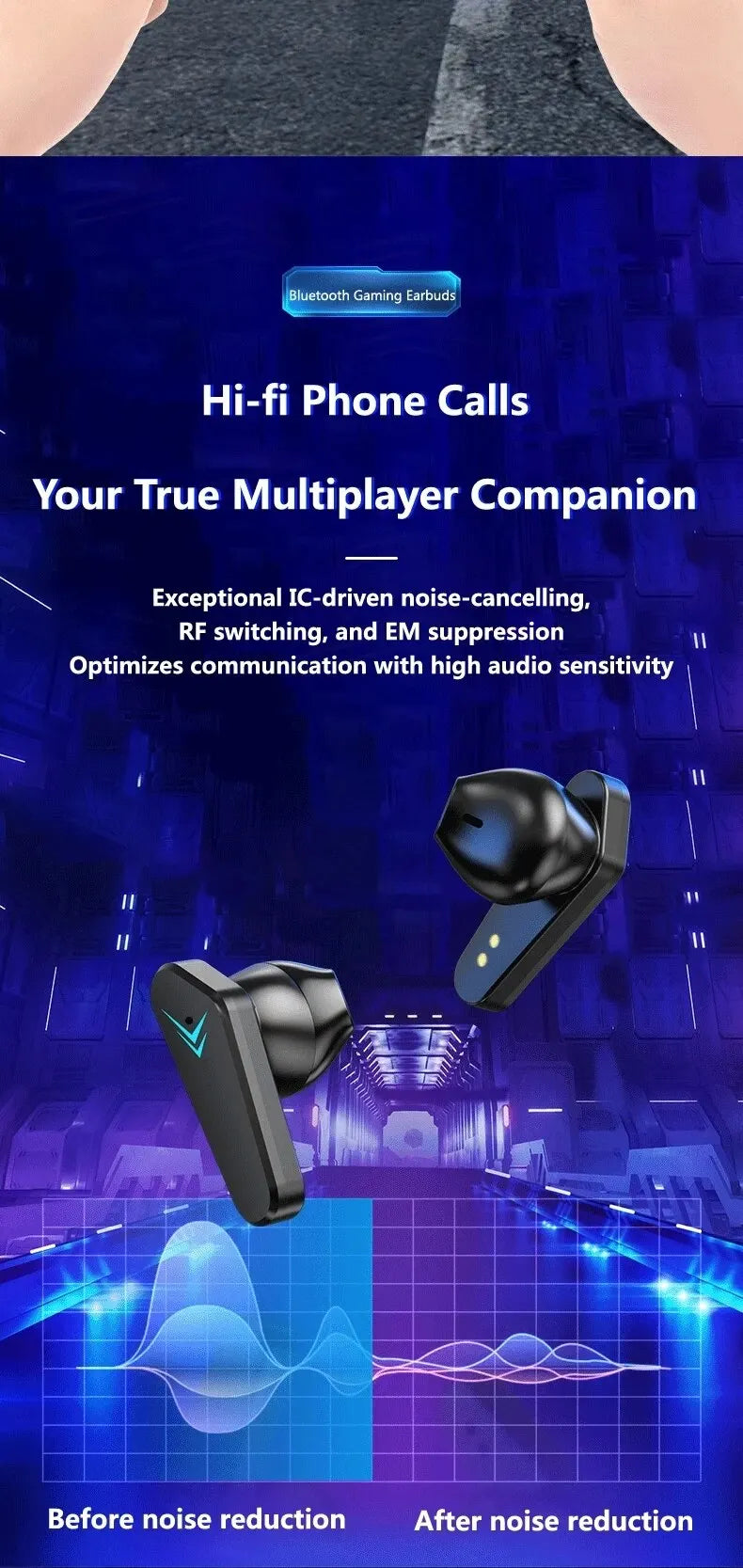 X15 TWS Wireless Bluetooth Headset LED Display Gamer