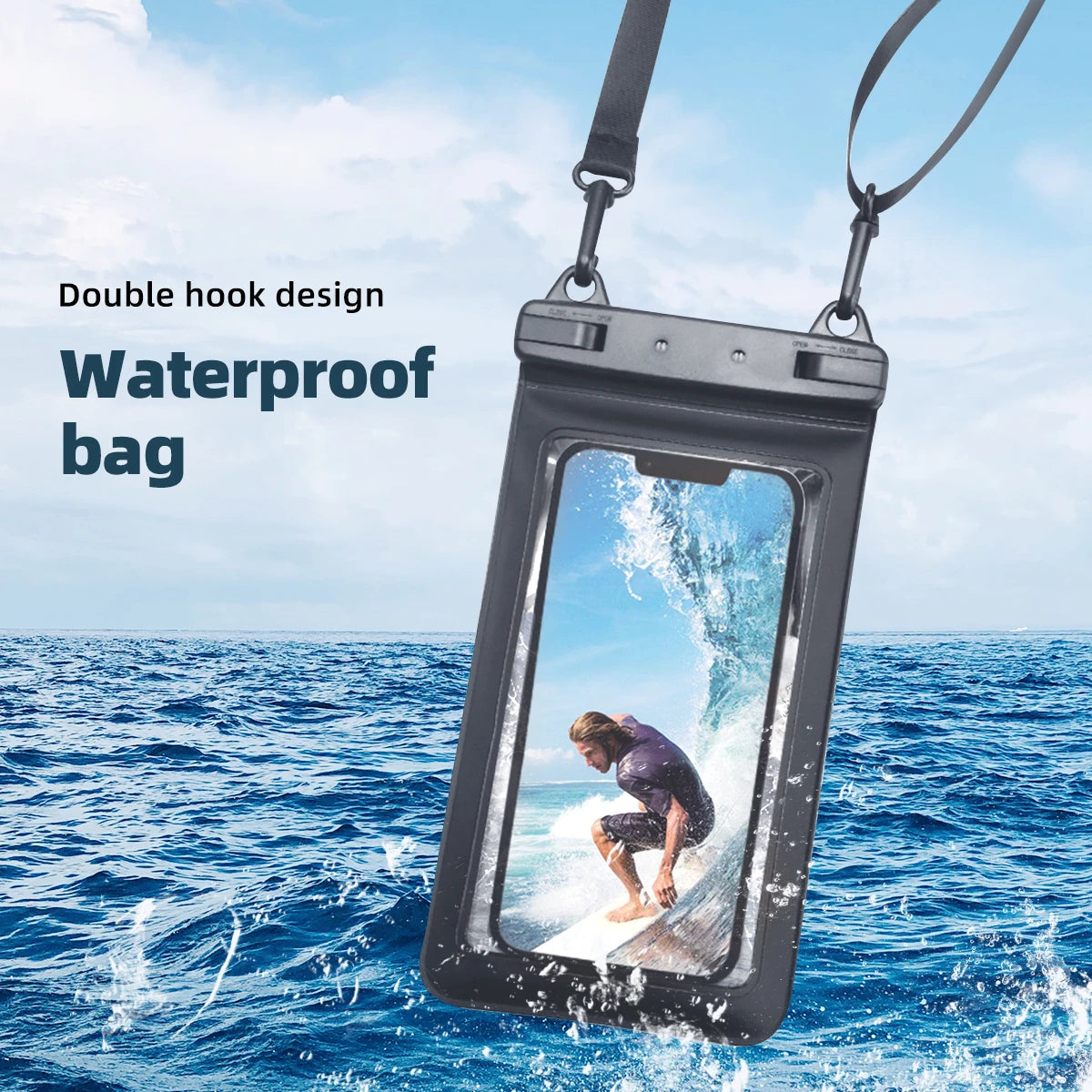 Full View Waterproof Case for Phone Underwater Snow Rainforest Transparent Dry Bag Swimming Pouch Big Mobile Phone Covers