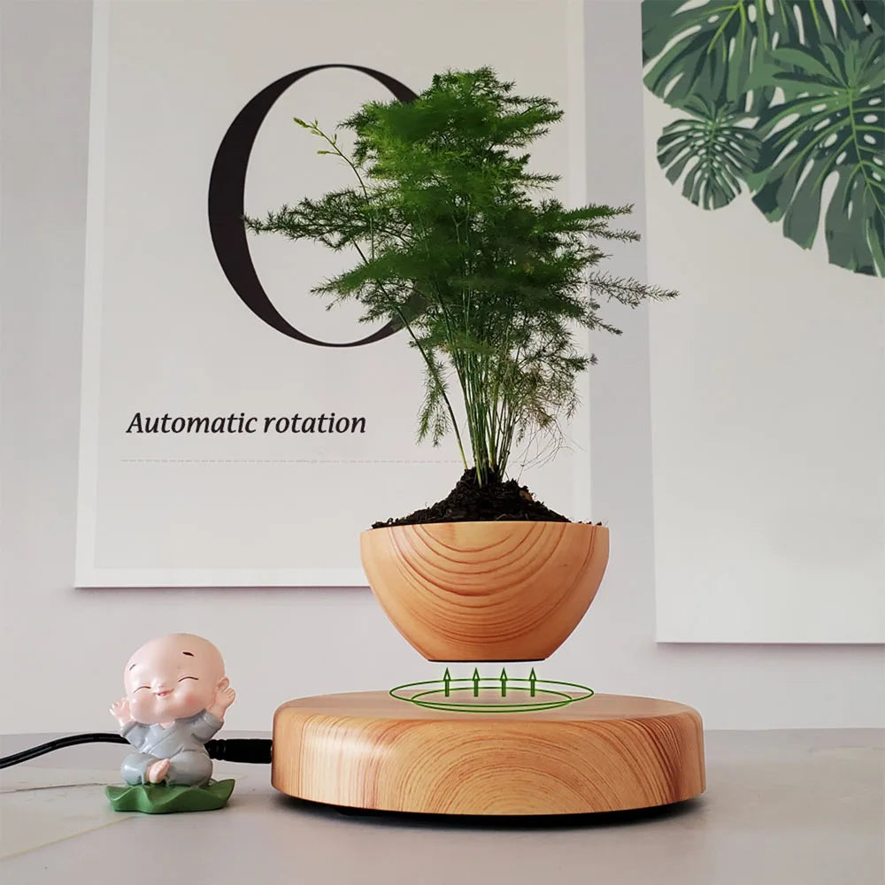 Levitating Air Bonsai Pot Rotation Flower