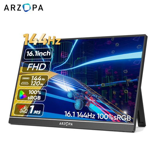 ARZOPA 16.1 inch 100% sRGB 144Hz Gaming Monitor  Laptop