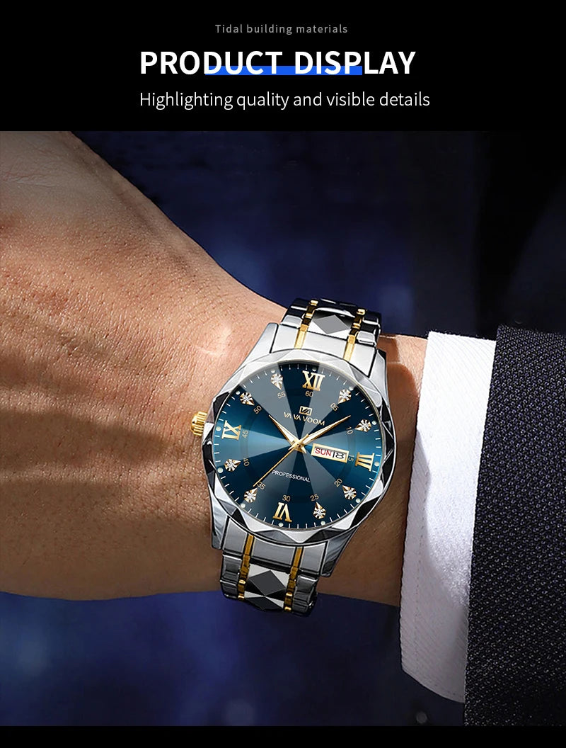 Men Watch Water Diamond Luxury