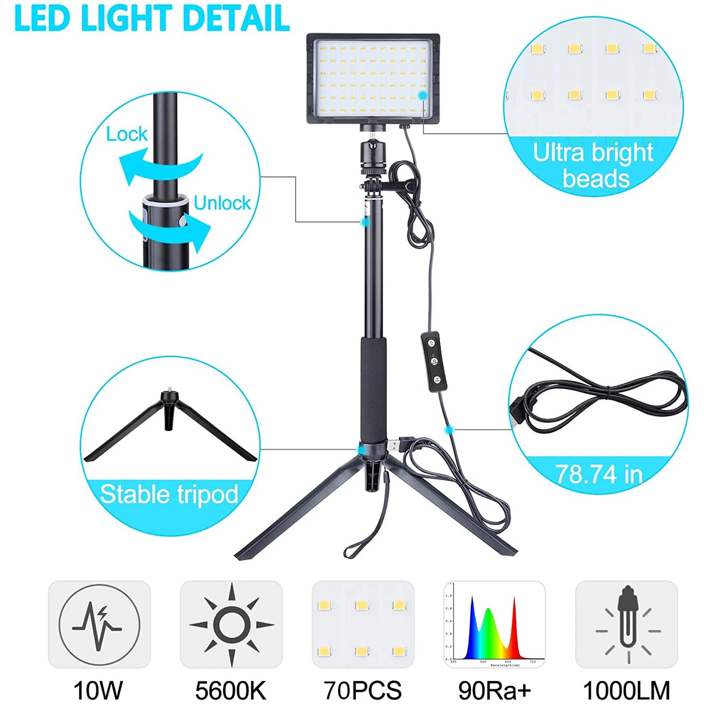 Photography LED Video Light Panel Lighting Photo Studio Lamp