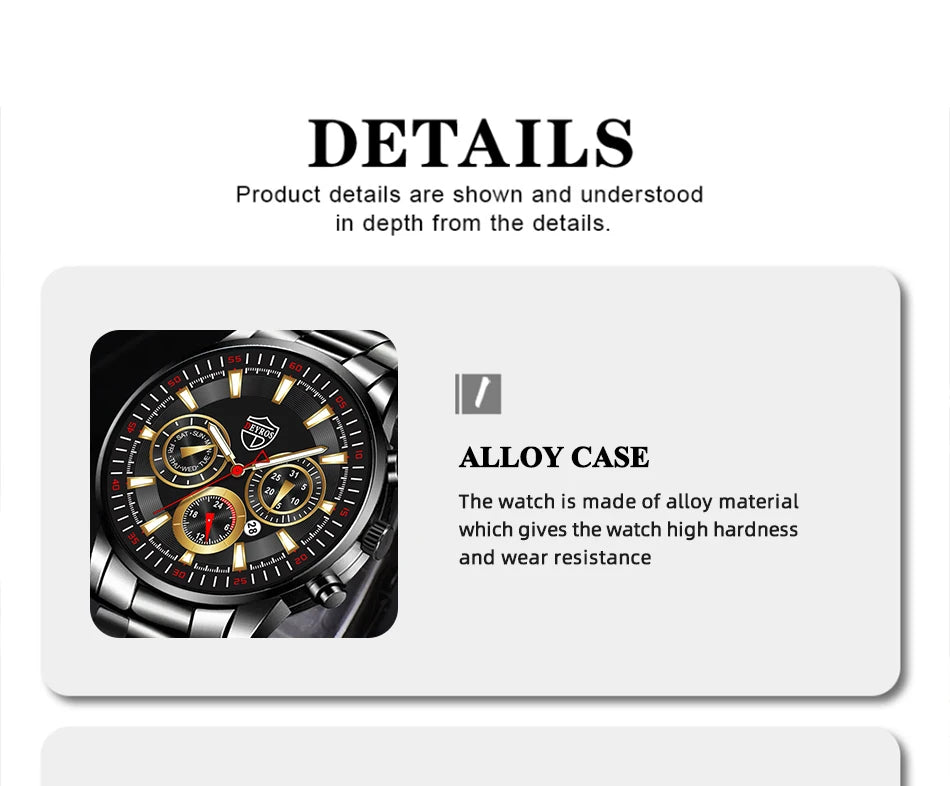 DEYROS Fashion Mens Watches