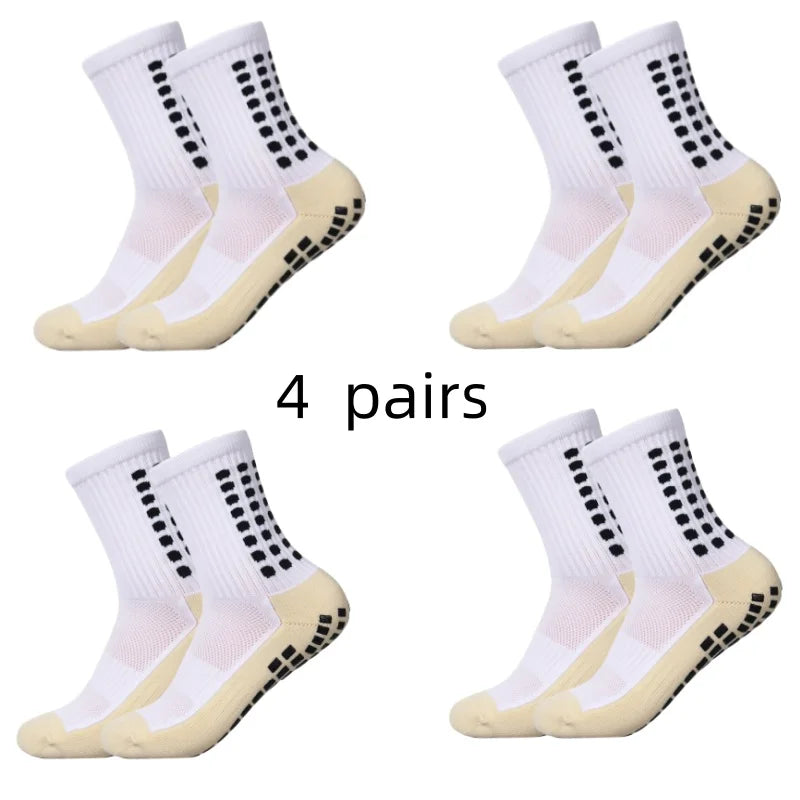 4 pairs of men's soccer socks non pad football basketball socks