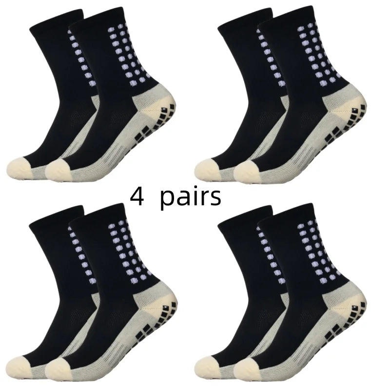 4 pairs of men's soccer socks non pad football basketball socks