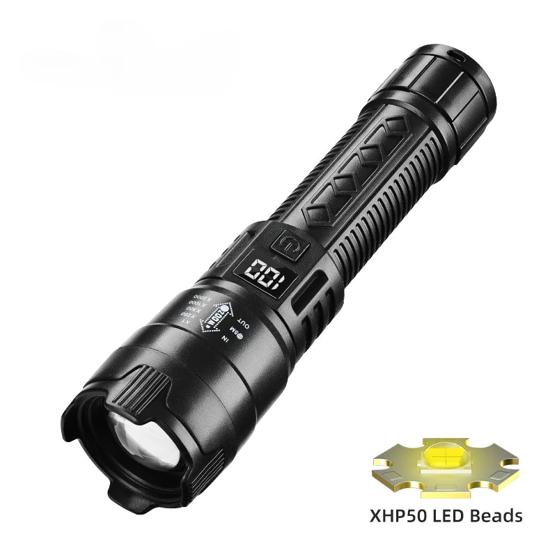 High Power Rechargeable LED Flashlight