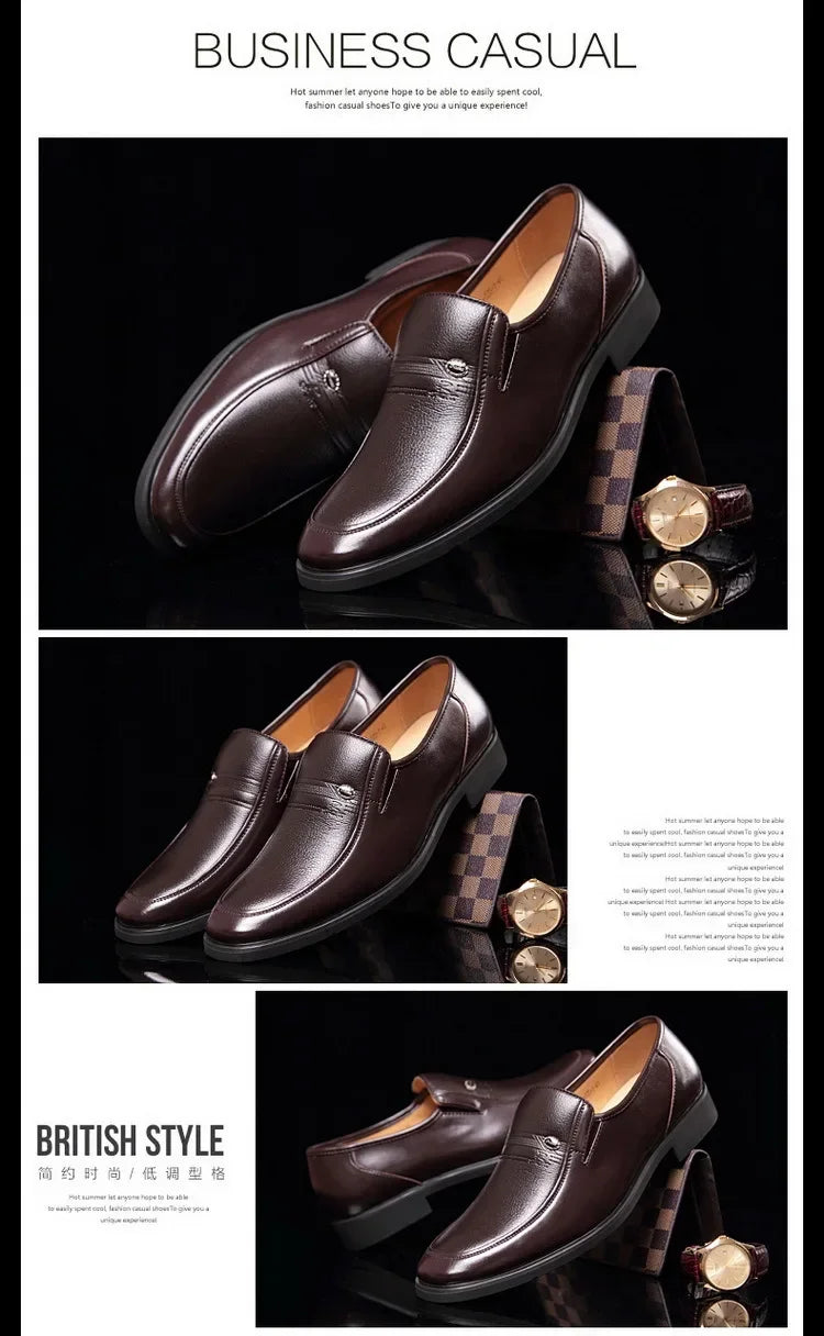 Leather Men Formal Shoes Luxury Brand