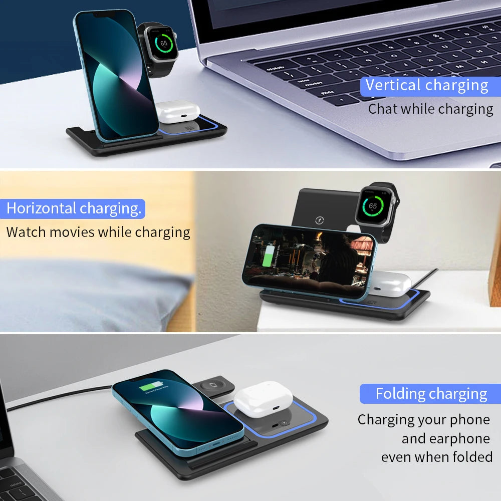 30W LED Fast Wireless Charger Stand