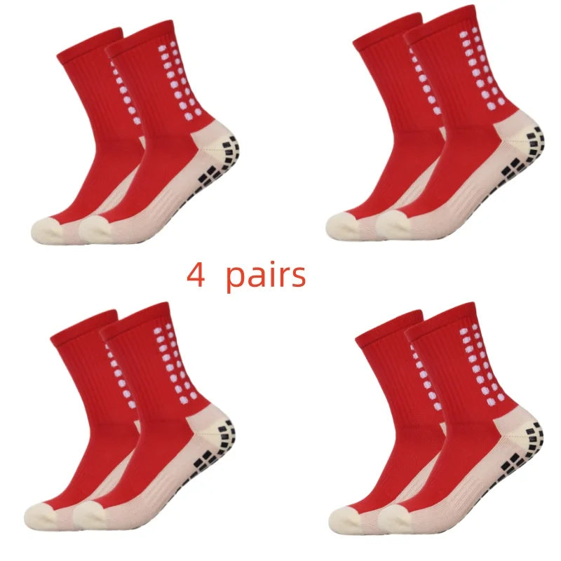 4 pairs of men's soccer socks non pad football basketball socks