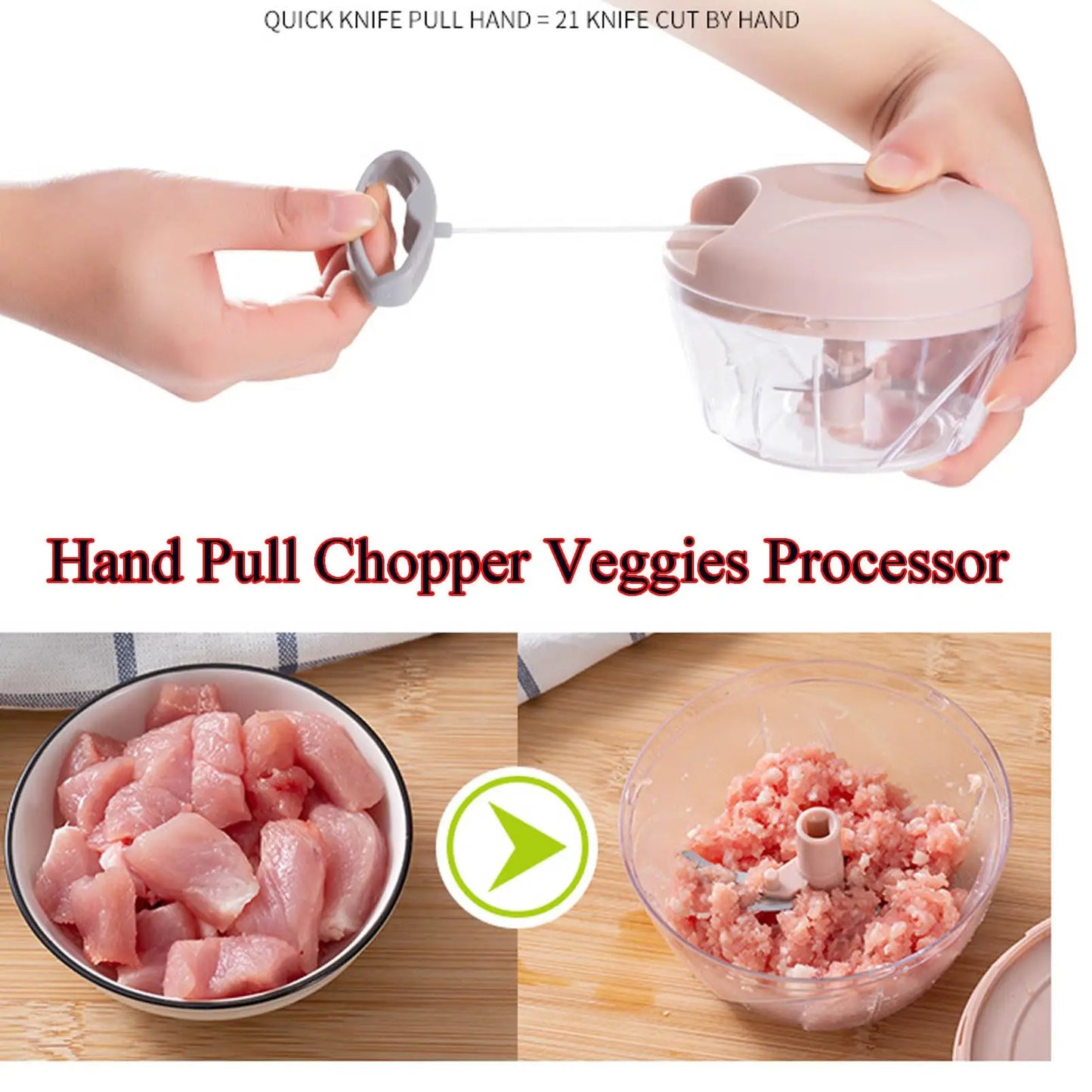 Chopper,Hand Pull Vegetable Onion