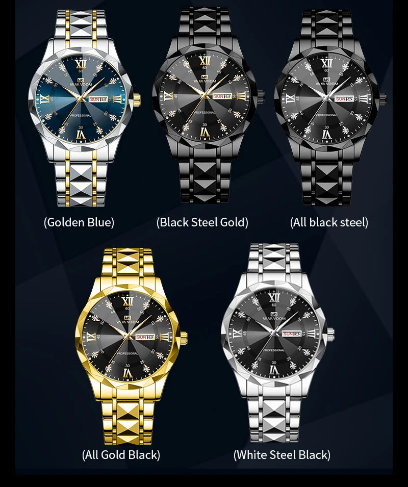 Men Watch Water Diamond Luxury