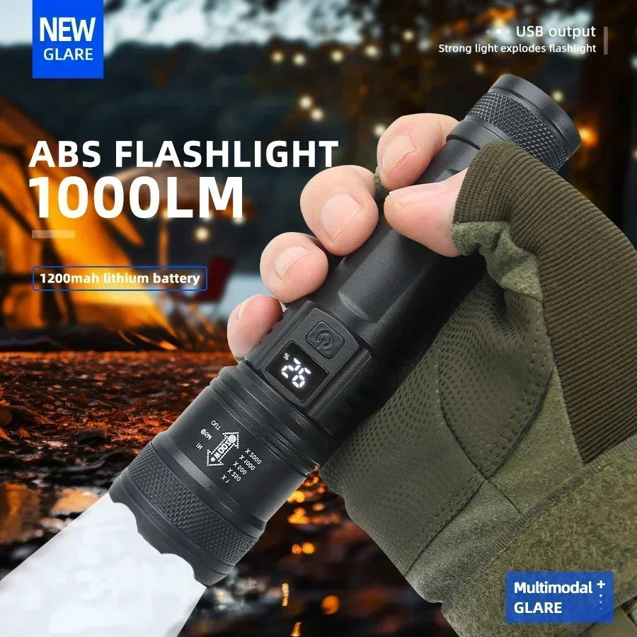 High Power Rechargeable LED Flashlight