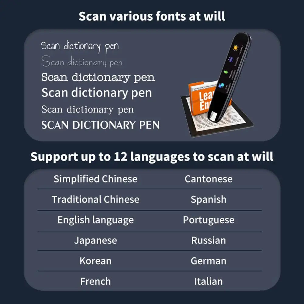 Offline Translation Pen For Teacher Student Dictionary English Intelligent Scanning