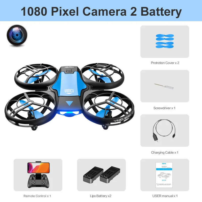 V8 New Mini Drone 4k profession HD 1080P Wide Angle Camera