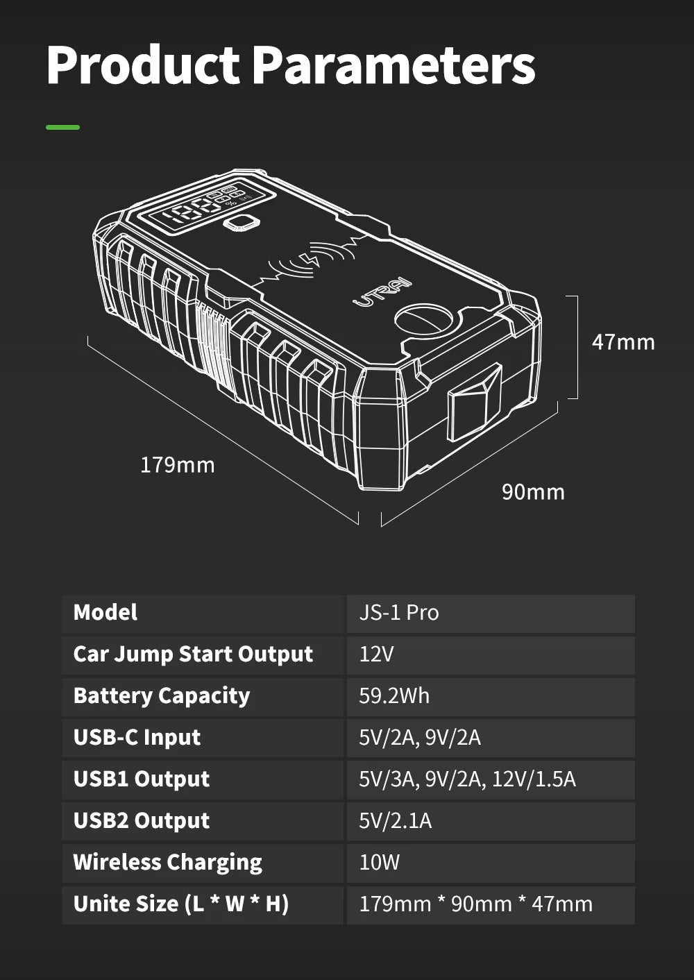 Power Bank  2500A Jump Starter